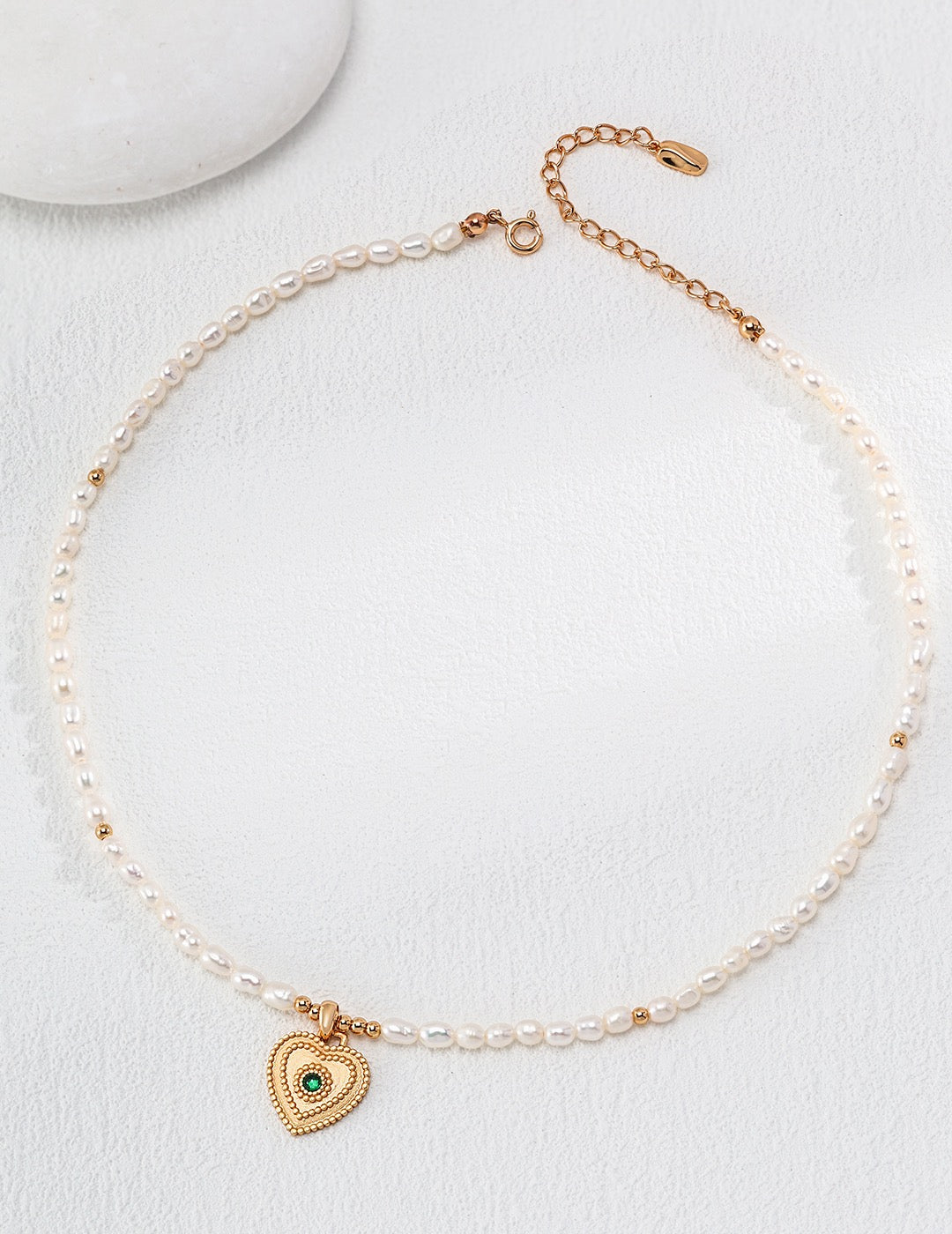 Peru Pink heart necklace