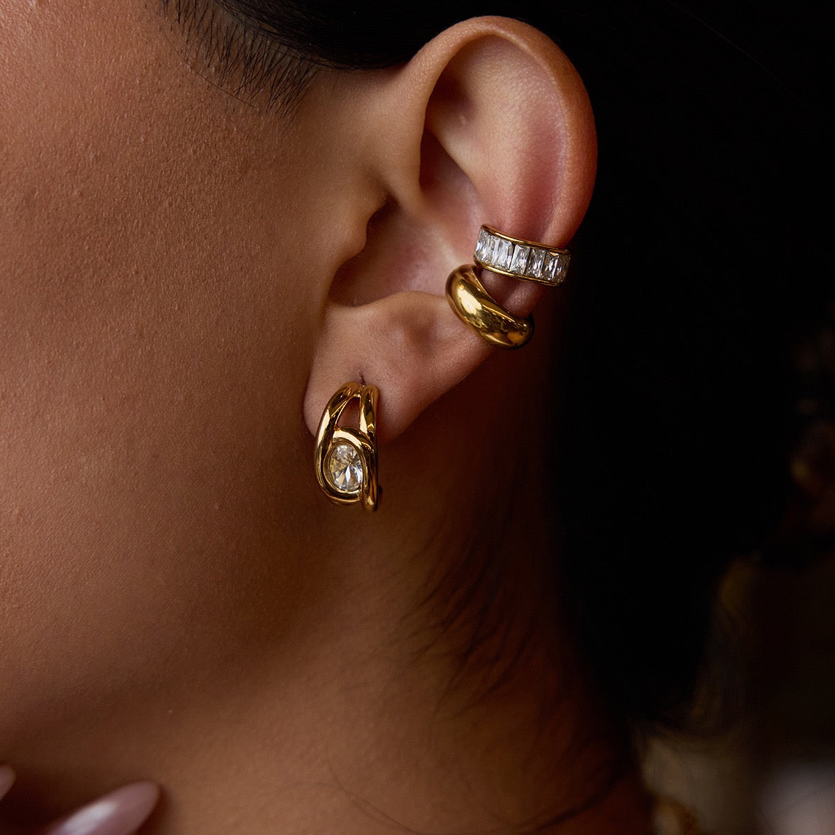 Lexie rock earrings