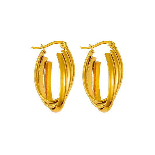 Triple oval hoops