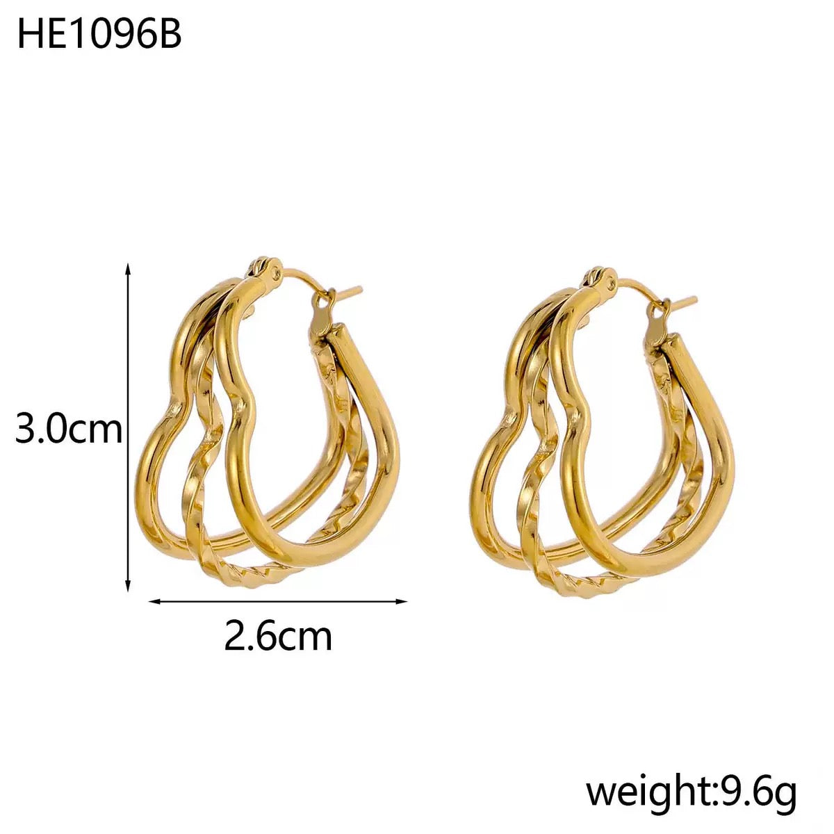 Triple heart hoops