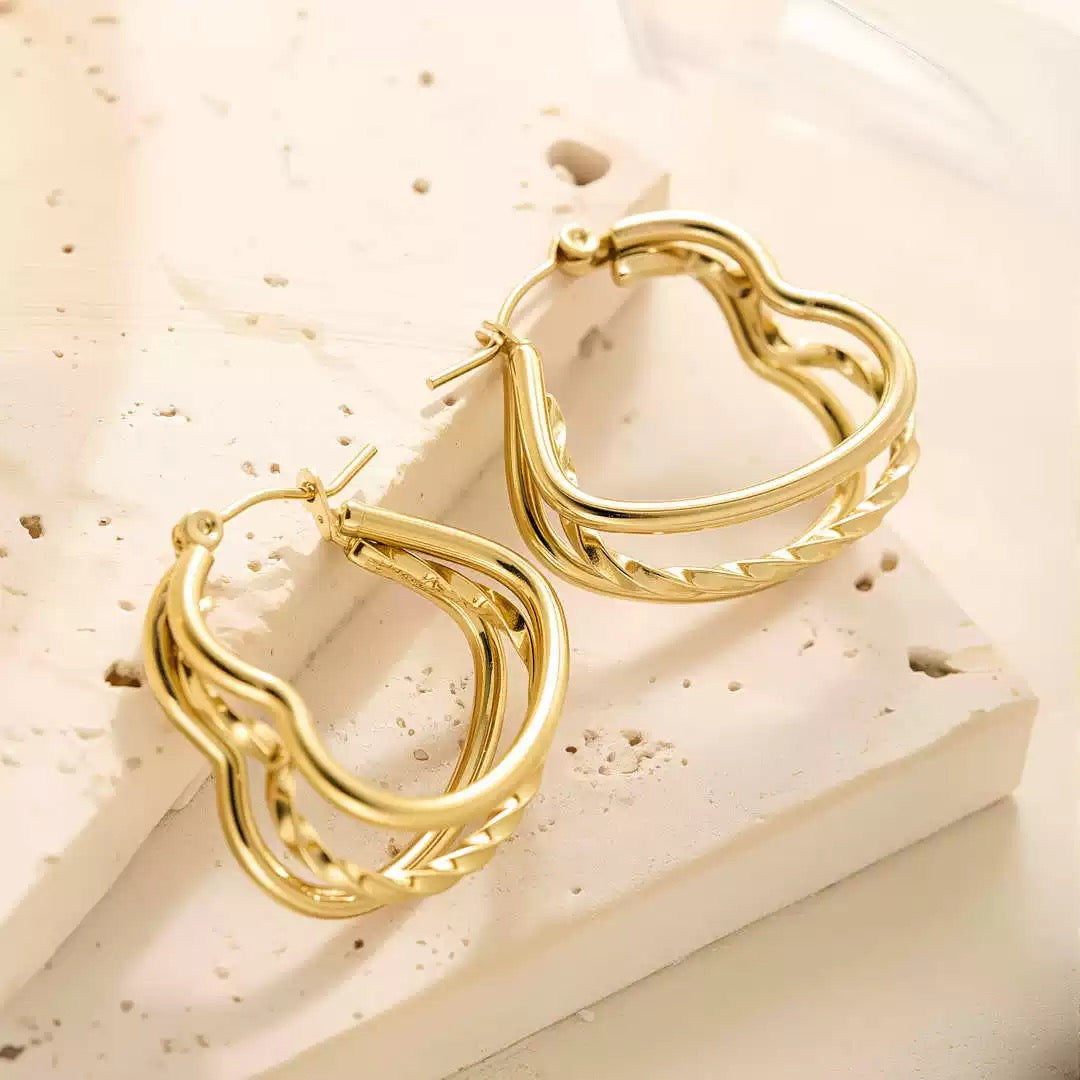Triple heart hoops