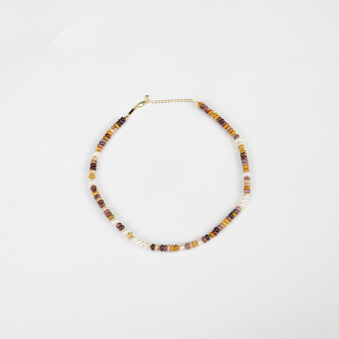 Texas Yolk stone pearl necklace
