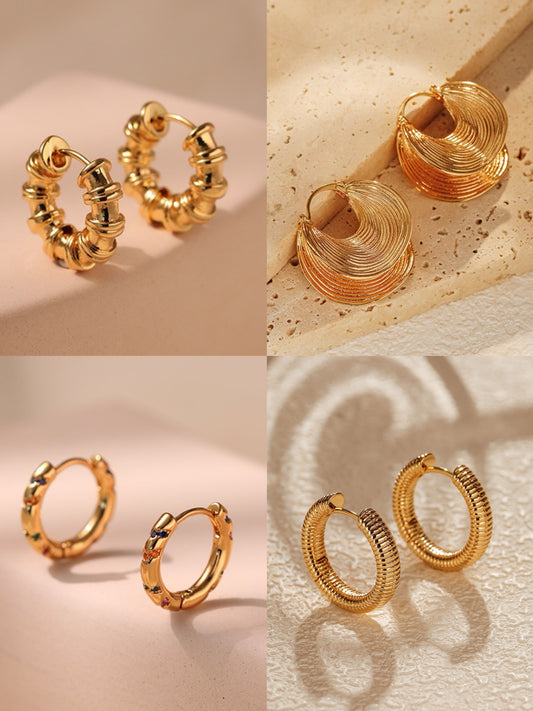 Gold plated hoops