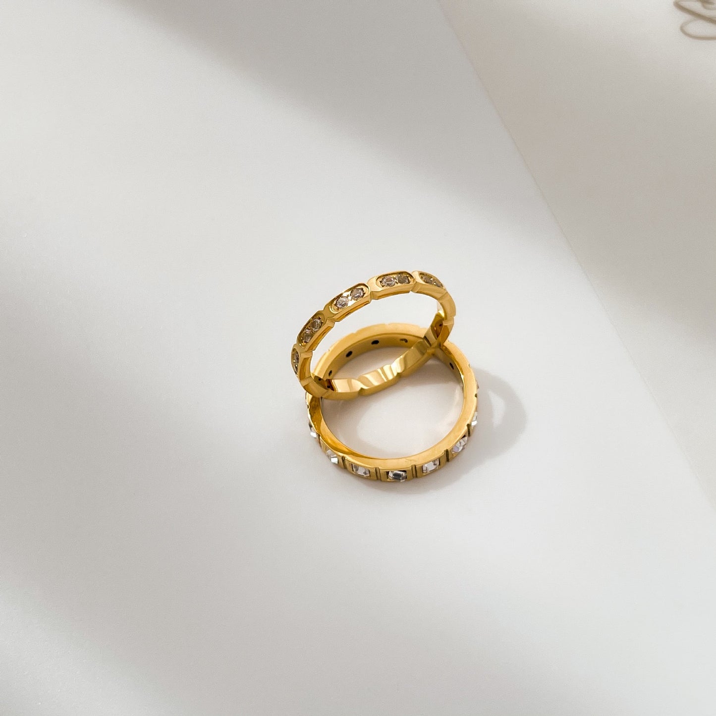 Gold plated rings