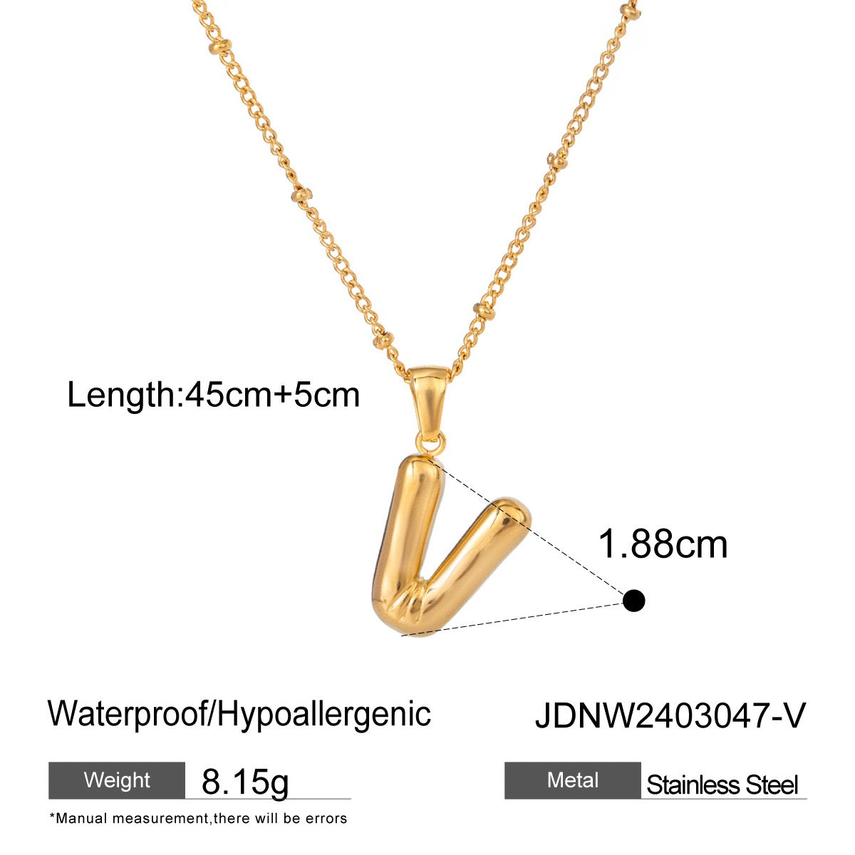 Alphabet name necklaces