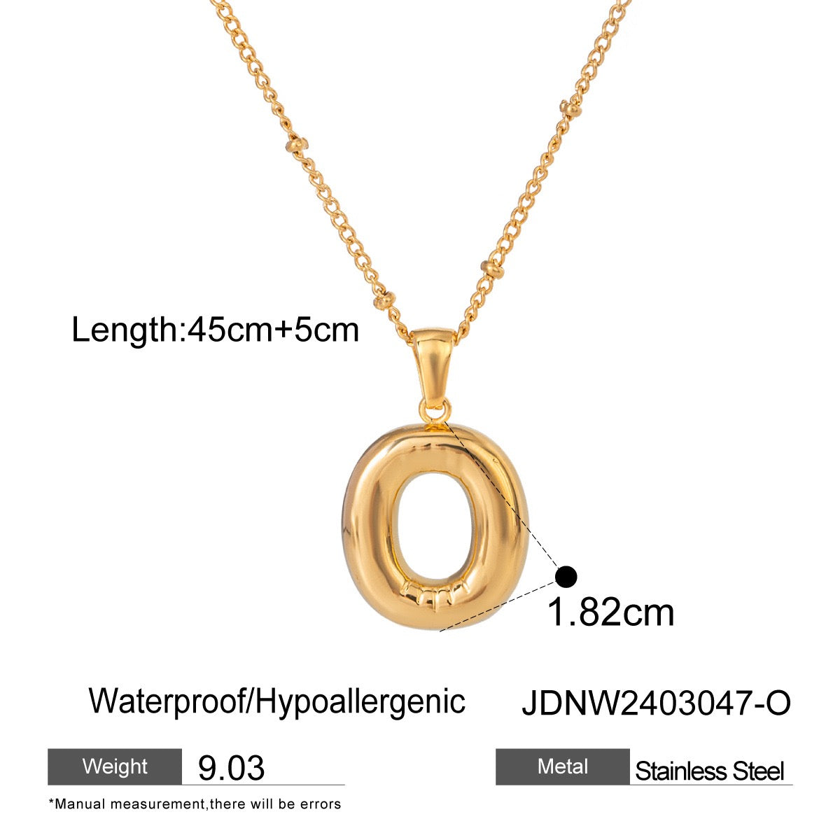 Alphabet name necklaces