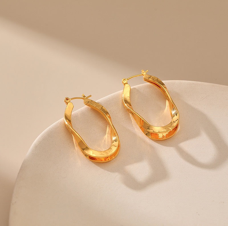 Gold plated earrings