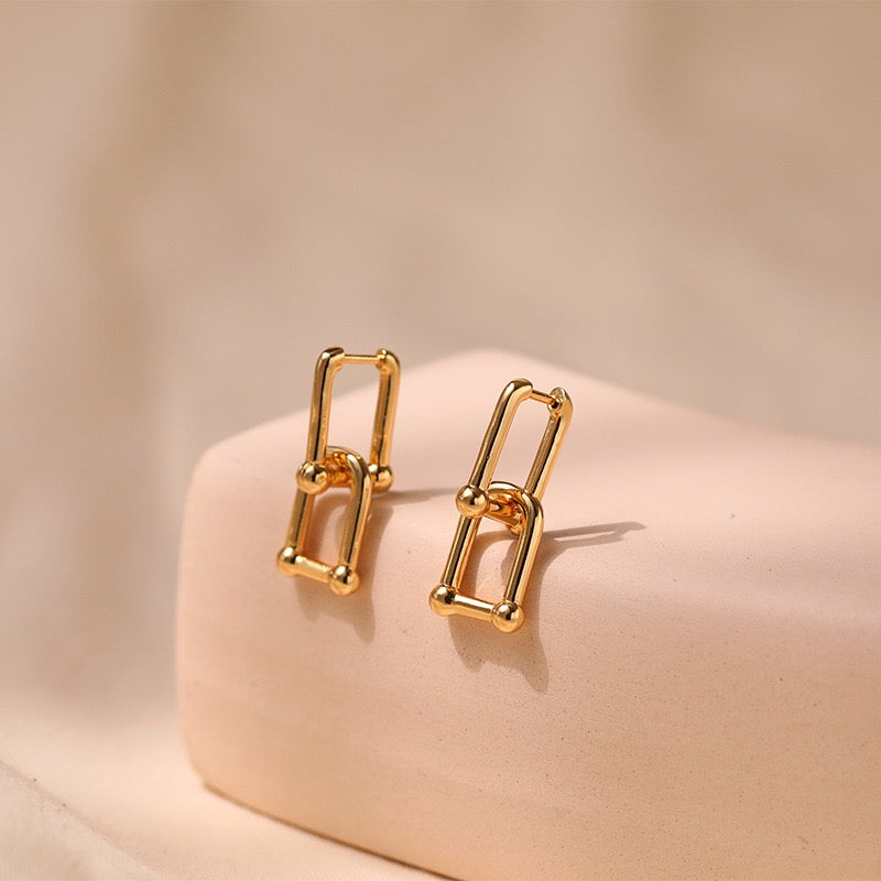 Gold plated hoops