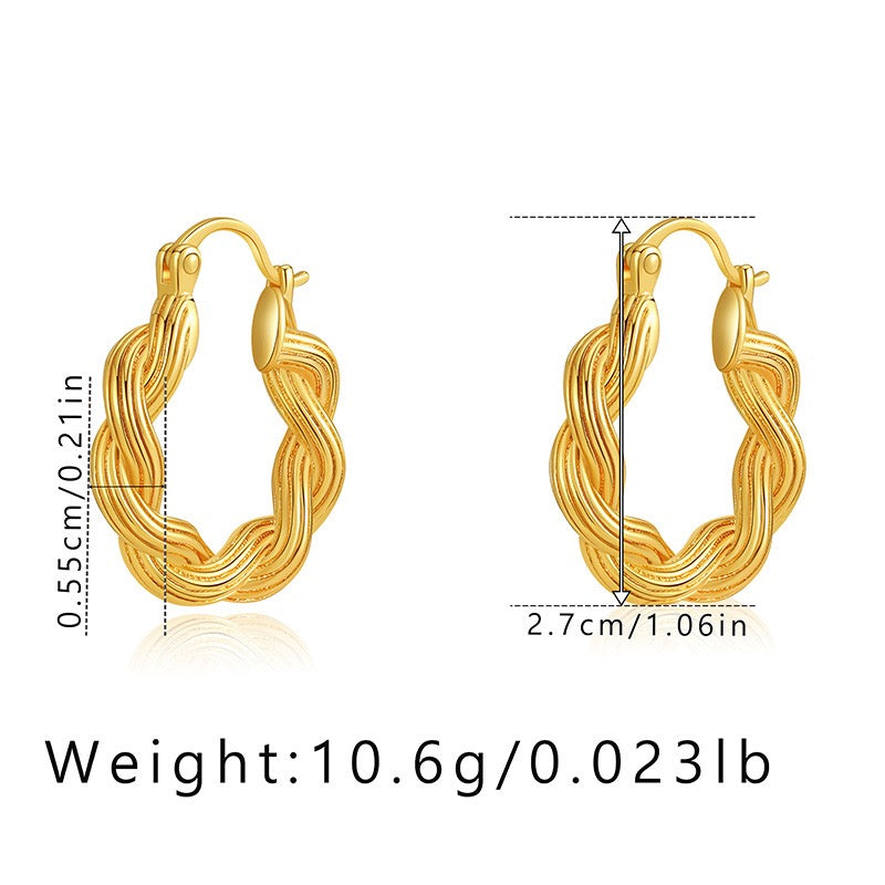 Gold plated hoops