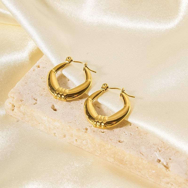 Gold plated hoops