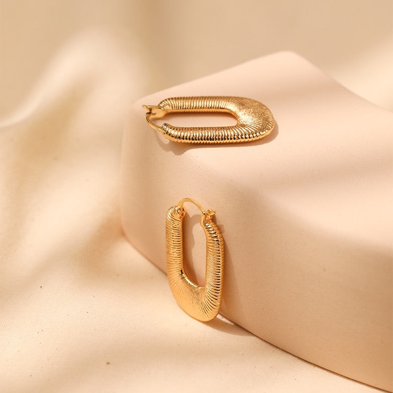 Gold plated hoops