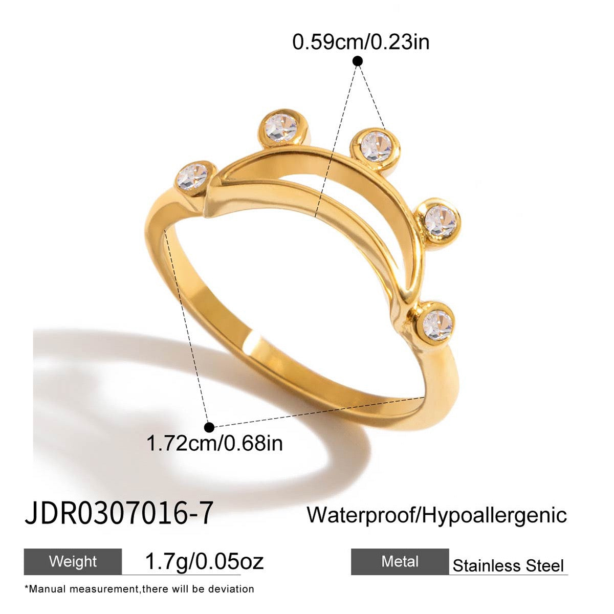 Rising Moon rings set