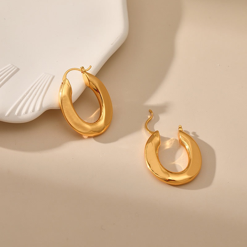 Gold plated hoops