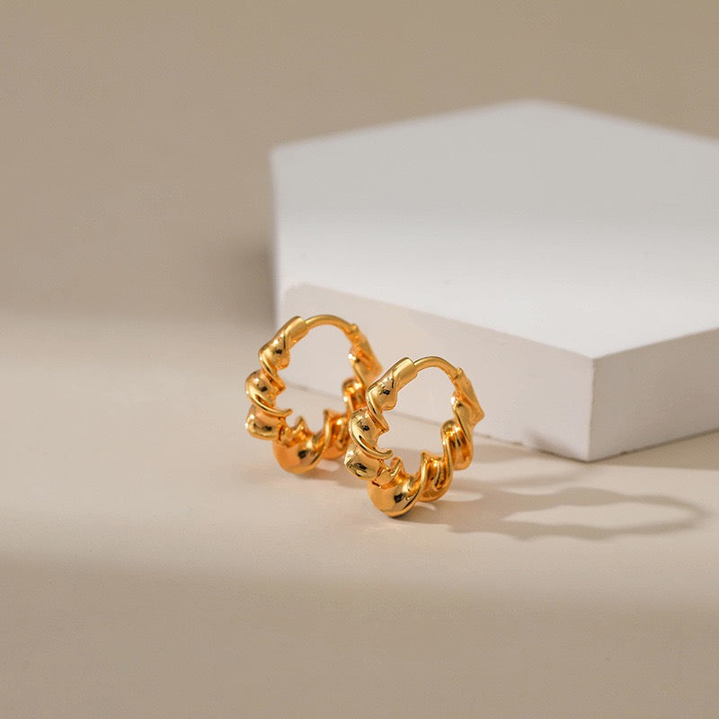 Gold plated earrings