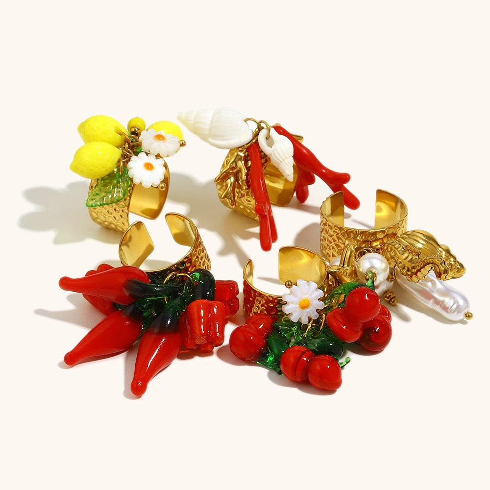 Italian garen rings collection