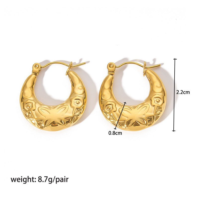 Gold plated hoops