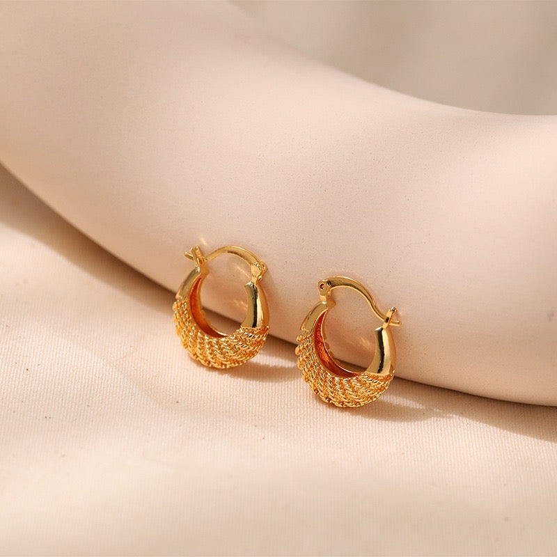 Mini dainty gold plated hoops