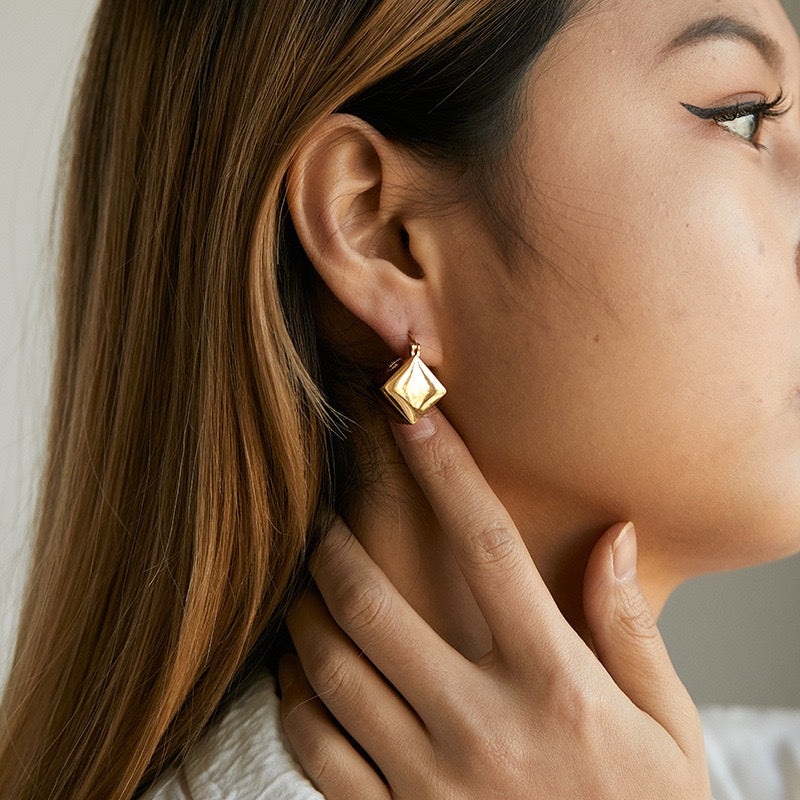 Gold plated hoops