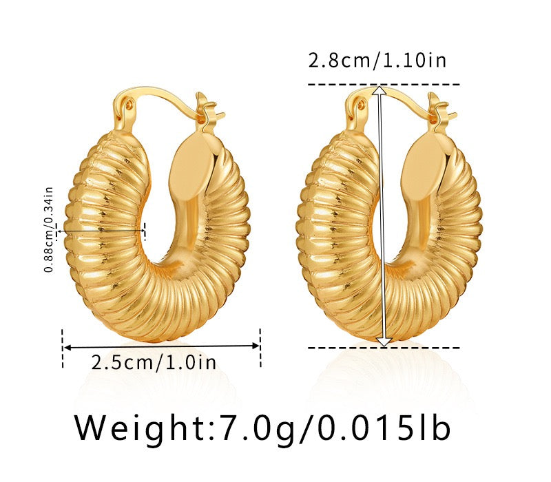 Gold plated hoops