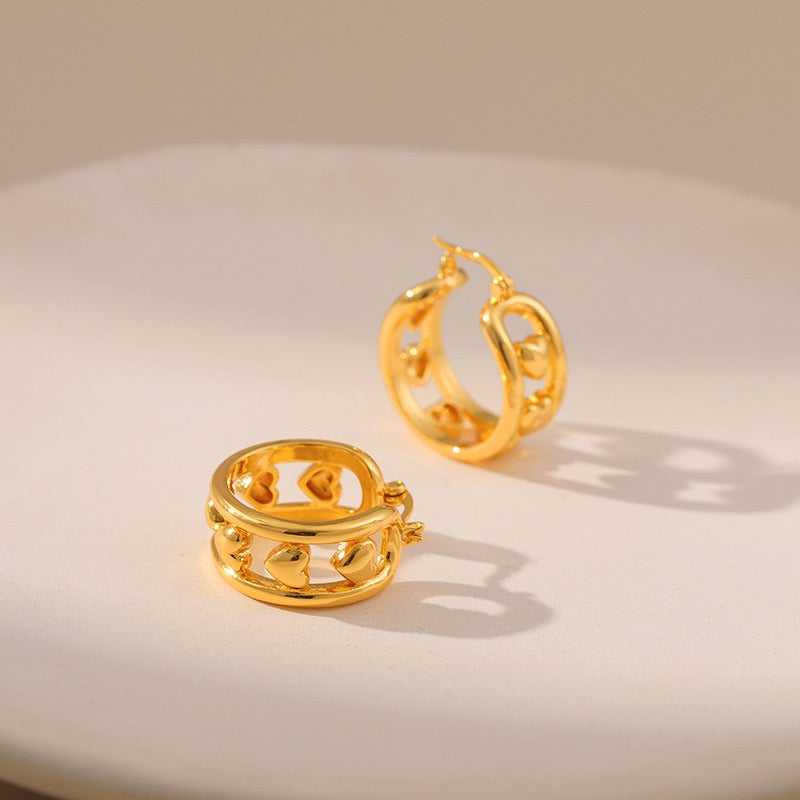 Gold plated hoops