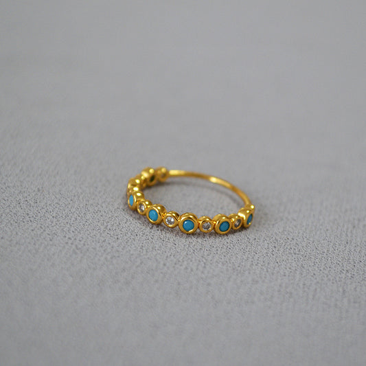 Blue turquoise ring