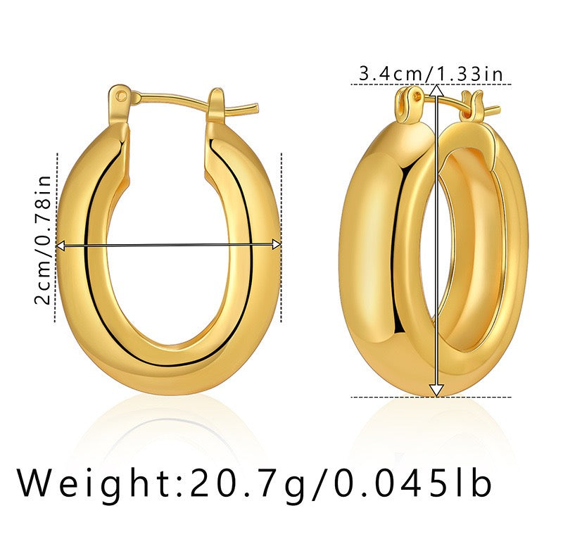 Gold plated hoops