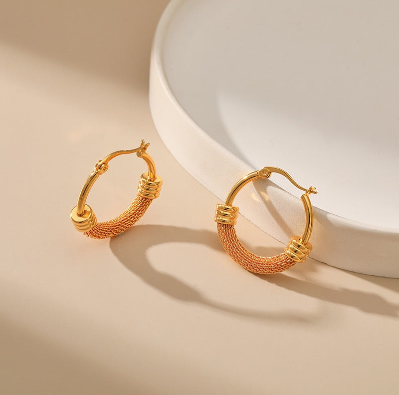 Gold plated hoops