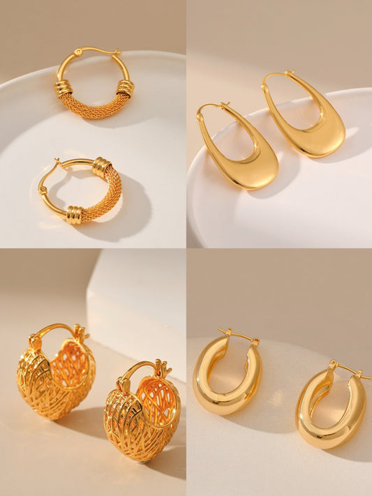 Gold plated hoops