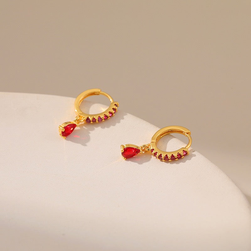 Gold plated hoops