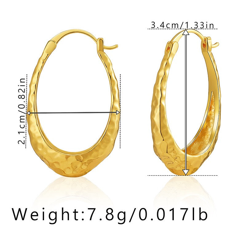 Gold plated hoops