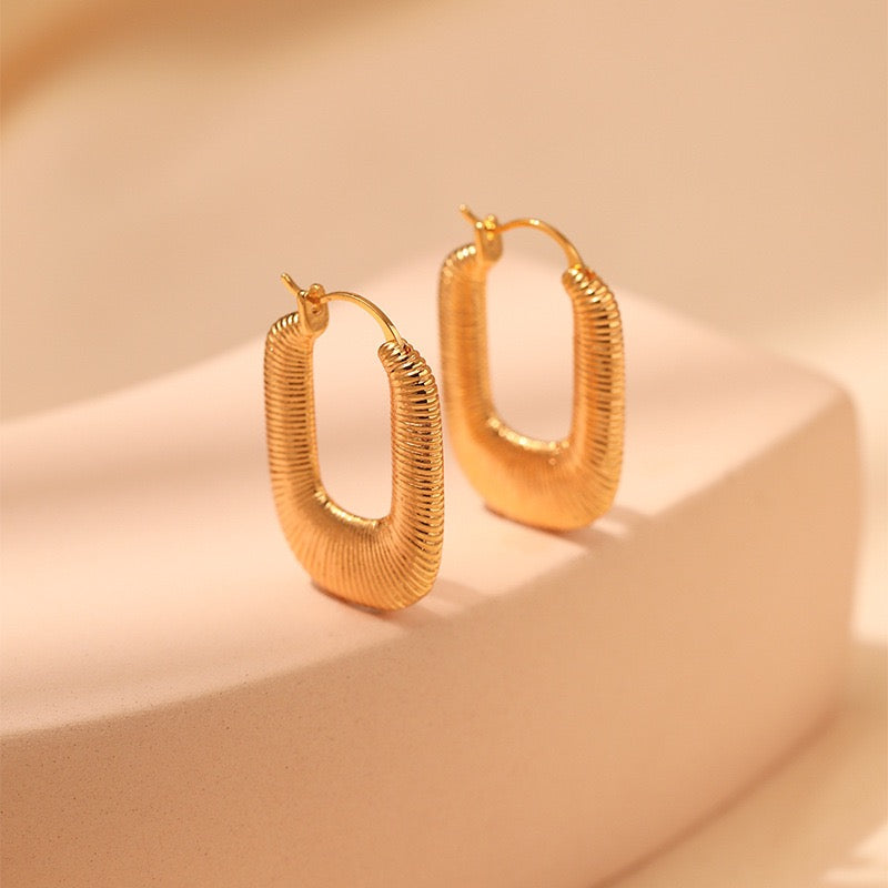 Gold plated hoops