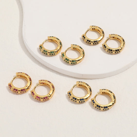 Mini zircon hoops