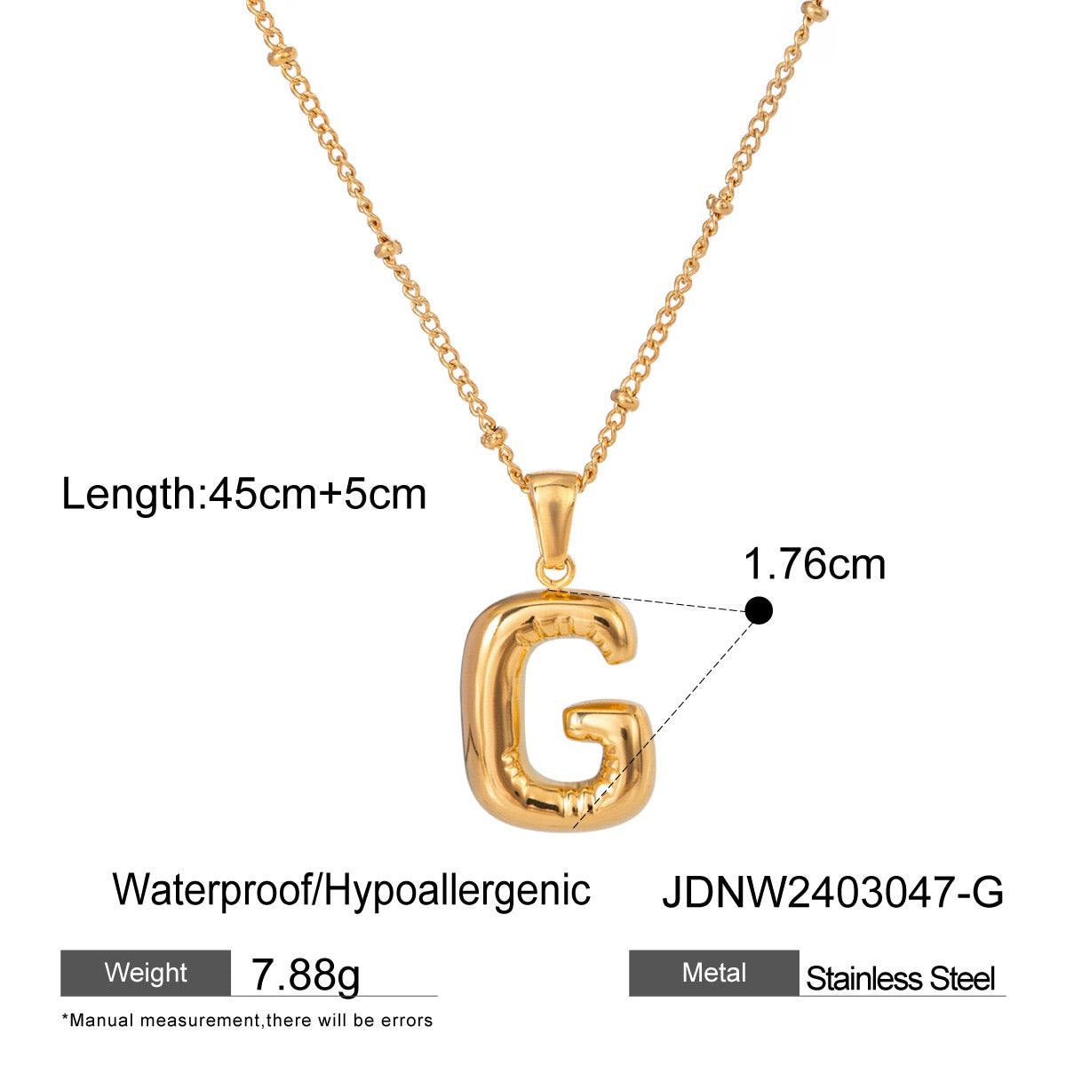 Alphabet name necklaces