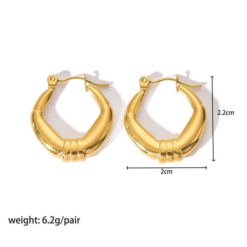 Gold plated hoops