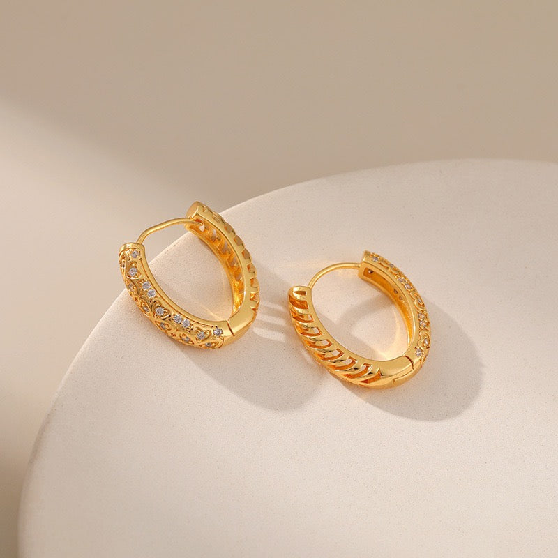 Gold plated hoops