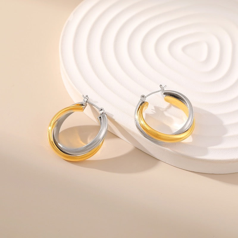 Gold and silver hoops collection