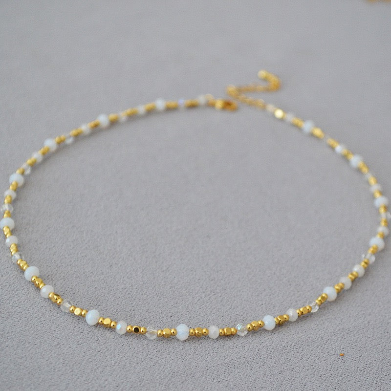 White beady necklace