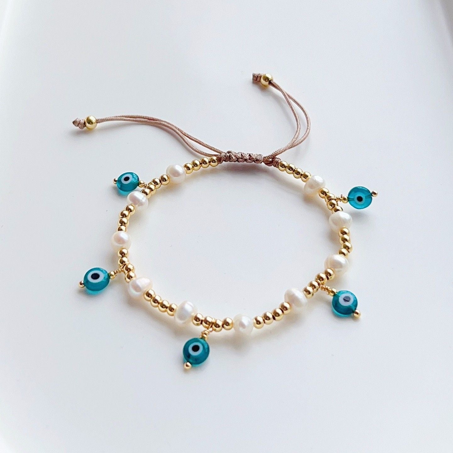 Eyes pearl handmade bracelet