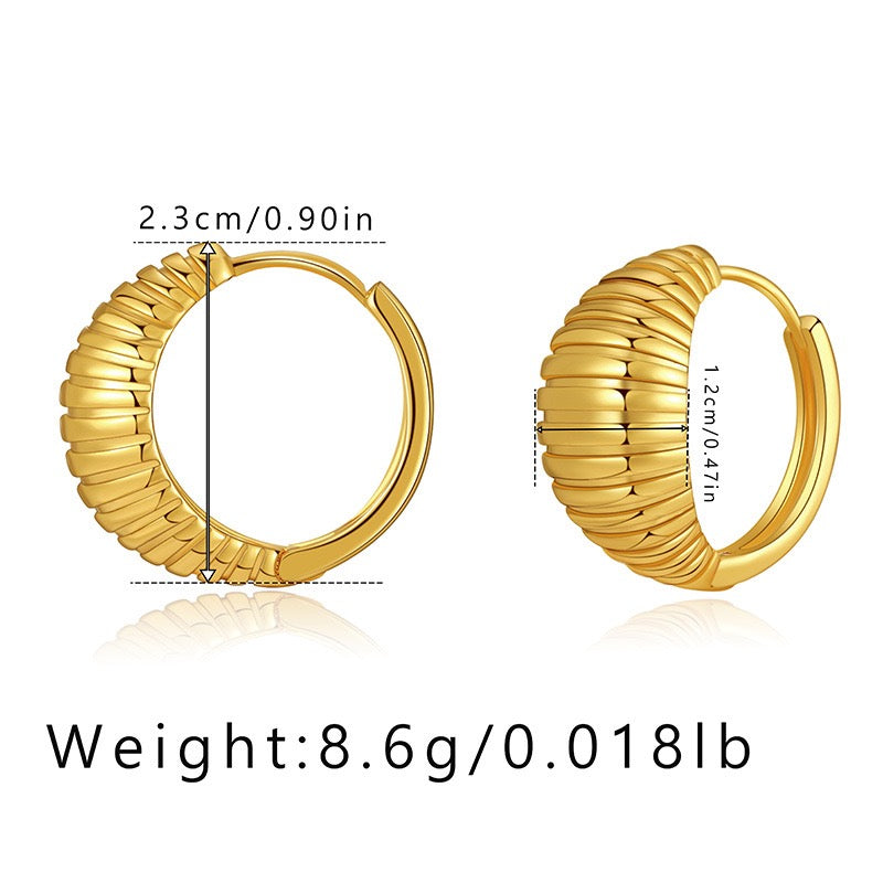 Gold plated hoops