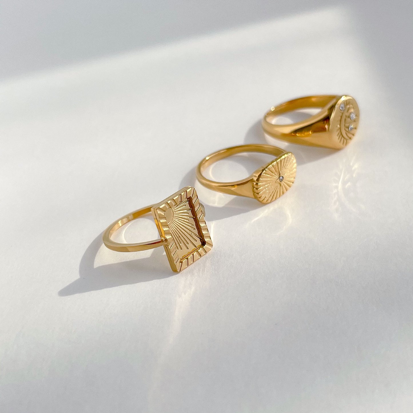 Gold plated rings