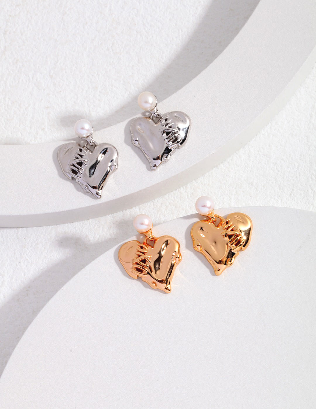 Sewing Heart Necklace And Earrings