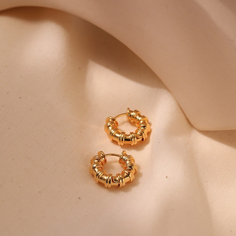 Gold plated hoops