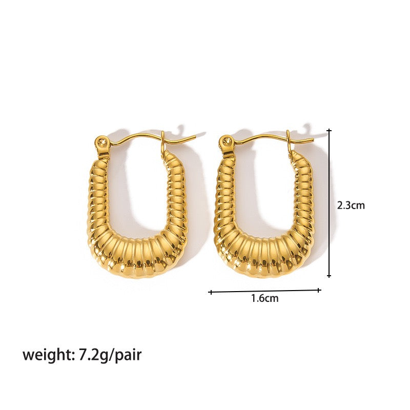 Gold plated hoops