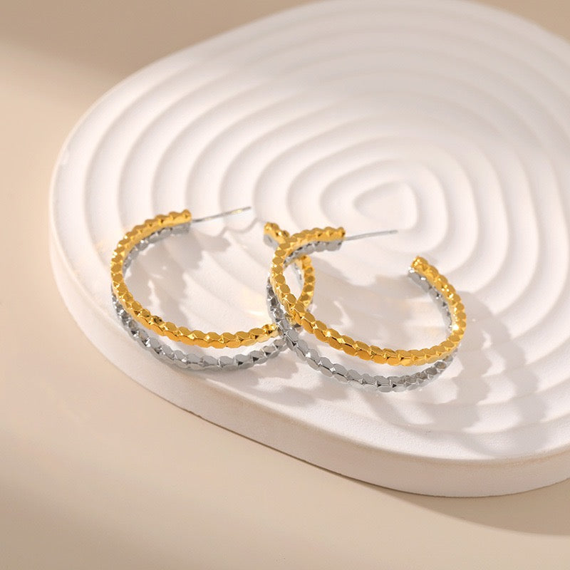 Gold and silver hoops collection