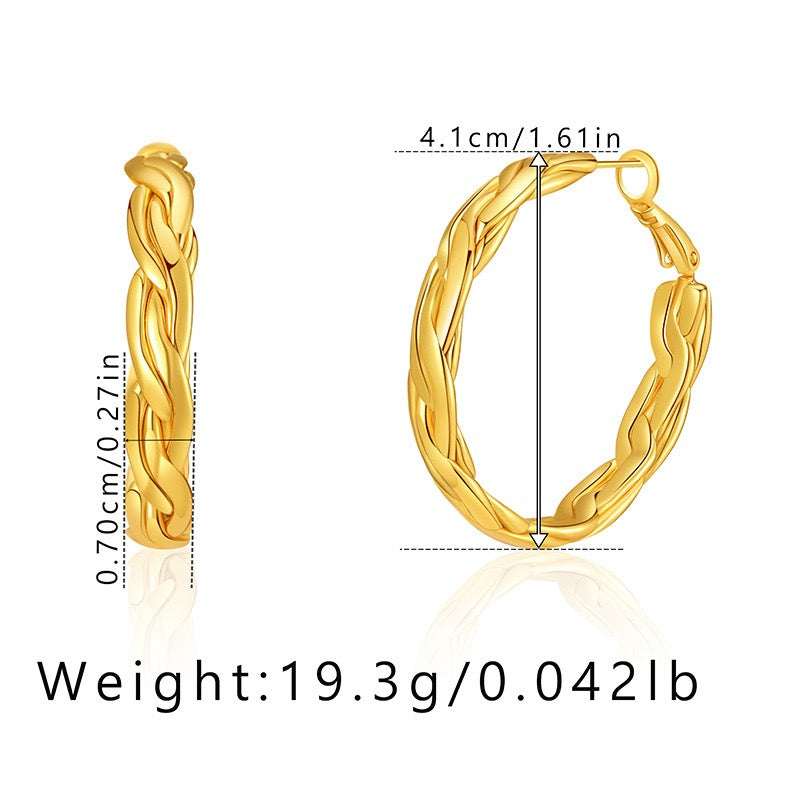 Gold plated hoops