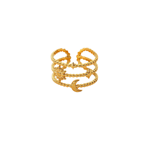 Nikita Moon and star ring