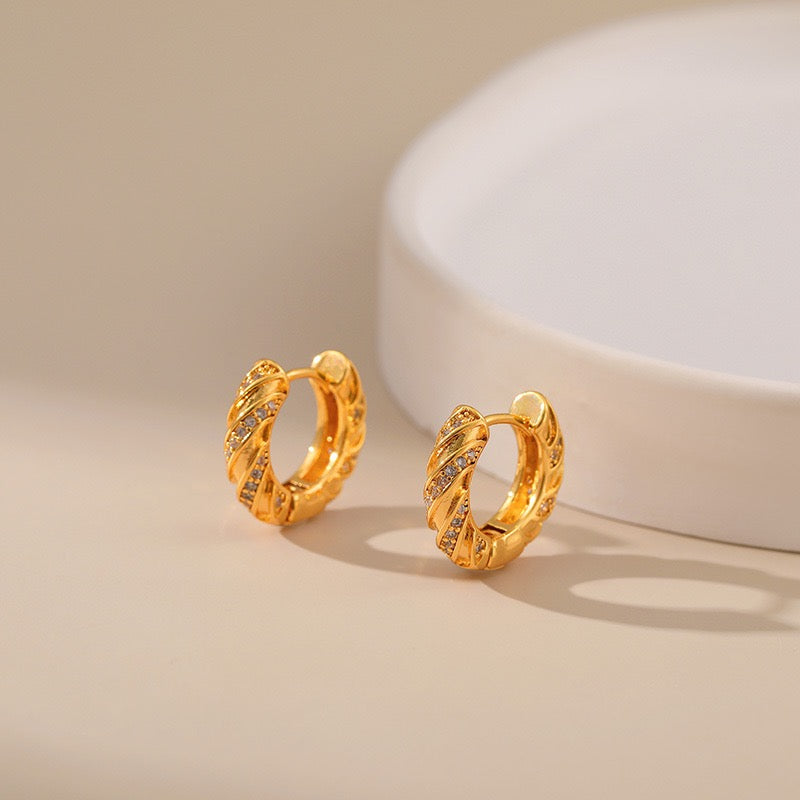 Gold plated hoops