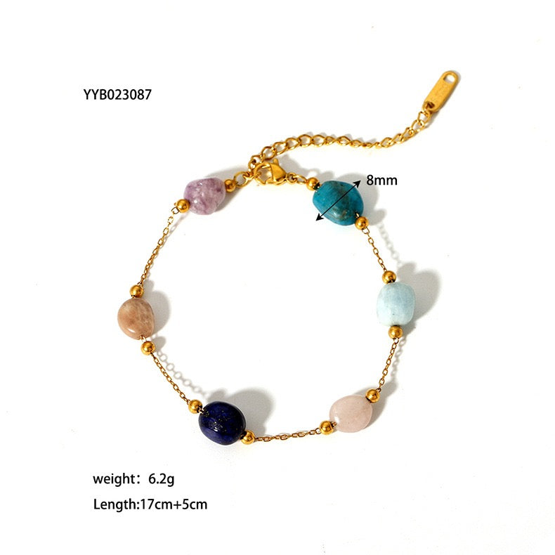 Colorful stones bracelet