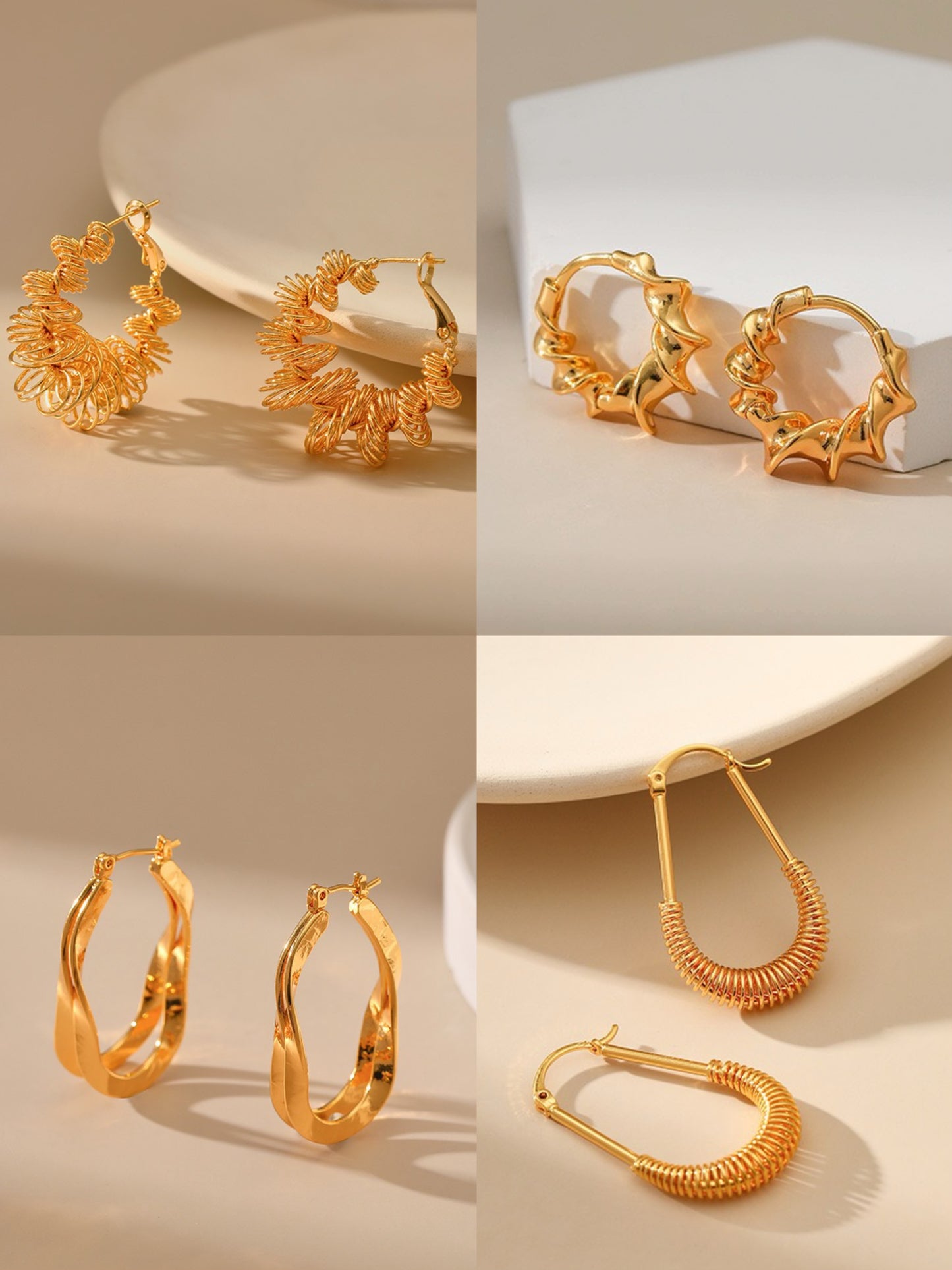 Gold plated earrings