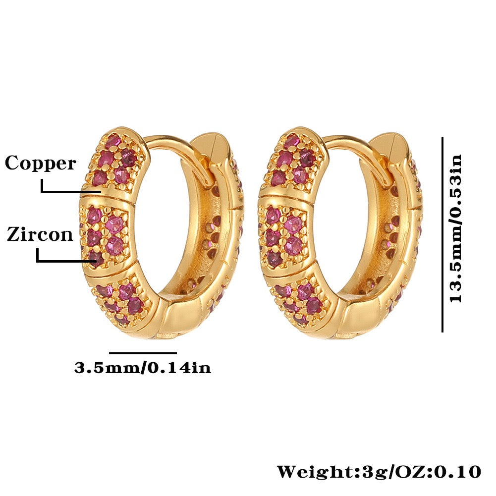 Mini zircon hoops